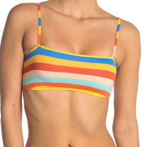THE BIKINI LAB Palm Bandeau Bikini Top Large